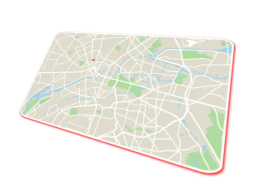 llustrative coverage map showing Edgware and surrounding Home Counties